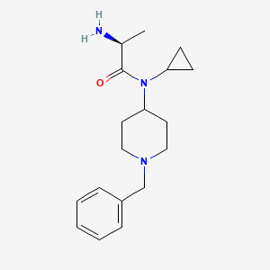 molecular formula C18H27N3O B15130686 (S)-2-Amino-N-(1-benzyl-piperidin-4-yl)-N-cyclopropyl-propionamide 