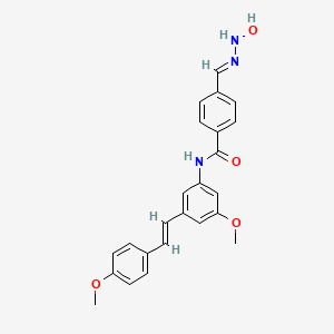 molecular formula C24H23N3O4 B15130692 Benzamide, 4-[(hydroxyamino)iminomethyl]-N-[3-methoxy-5-[(1E)-2-(4-methoxyphenyl)ethenyl]phenyl]- 