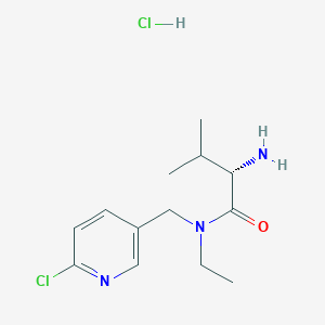 molecular formula C13H21Cl2N3O B15130709 (S)-2-Amino-N-((6-chloropyridin-3-yl)methyl)-N-ethyl-3-methylbutanamide hydrochloride 