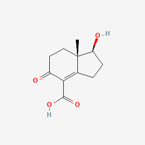 (1S,7aS)-1-hydroxy-7a-methyl-5-oxo-2,3,6,7-tetrahydro-1H-indene-4-carboxylic acid