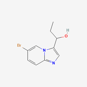 molecular formula C10H11BrN2O B1513073 Imidazo[1,2-a]pyridine-3-methanol,6-bromo-a-ethyl- 
