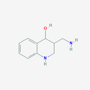 molecular formula C10H14N2O B15130745 3-(Aminomethyl)-1,2,3,4-tetrahydroquinolin-4-ol 