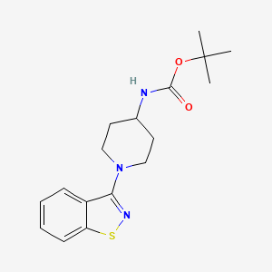 molecular formula C17H23N3O2S B15130748 tert-Butyl (1-(benzo[d]isothiazol-3-yl)piperidin-4-yl)carbamate 