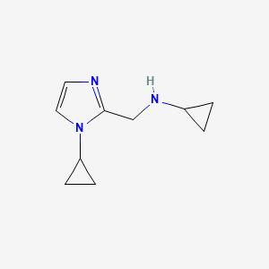 molecular formula C10H15N3 B15130756 N-((1-cyclopropyl-1H-imidazol-2-yl)methyl)cyclopropanamine 