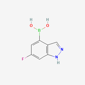 molecular formula C7H6BFN2O2 B15130765 (6-fluoro-1H-indazol-4-yl)boronic acid 