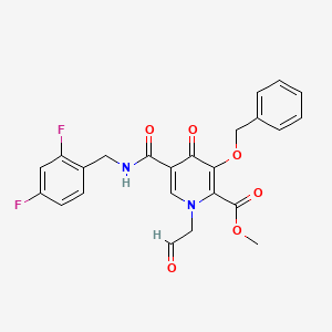 Methyl 3-(benzyloxy)-5-((2,4-difluorobenzyl)carbamoyl)-4-oxo-1-(2-oxoethyl)-1,4-dihydropyridine-2-carboxylate