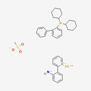 Dicyclohexyl-(2-phenylphenyl)phosphane;methanesulfonate;palladium(2+);(2-phenylphenyl)azanide