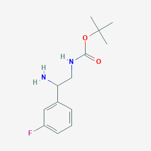 molecular formula C13H19FN2O2 B1513088 Tert-butyl 2-amino-2-(3-fluorophenyl)ethylcarbamate 
