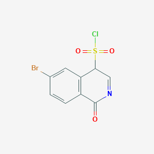 molecular formula C9H5BrClNO3S B15130893 4-Isoquinolinesulfonyl chloride, 6-bromo-1,2-dihydro-1-oxo- 