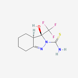 (3S,3aR)-3-Hydroxy-3-(trifluoromethyl)-4,5,6,7-tetrahydro-3aH-indazole-2-carbothioamide