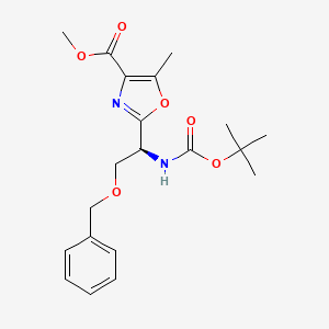 methyl 2-{(1S)-2-(benzyloxy)-1-[(tert-butoxycarbonyl)amino]ethyl}-5-methyl-1,3-oxazole-4-carboxylate