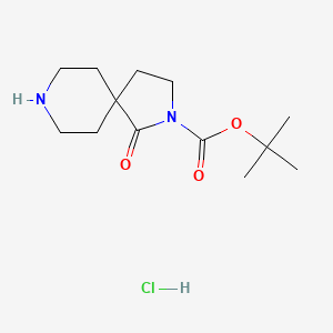 molecular formula C13H23ClN2O3 B15130910 tert-butyl 1-oxo-2,8-diazaspiro[4.5]decane-2-carboxylate;hydrochloride 