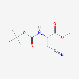 molecular formula C10H16N2O4 B1513093 (S)-Methyl 2-((tert-butoxycarbonyl)amino)-3-cyanopropanoate 