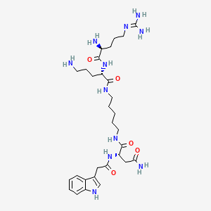 L-Ornithinamide, L-arginyl-N-[5-[[(2S)-4-amino-2-[(1H-indol-3-ylacetyl)amino]-1,4-dioxobutyl]amino]pentyl]-(9CI)