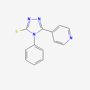 molecular formula C13H9N4S- B15130953 4-Phenyl-5-pyridin-4-yl-1,2,4-triazole-3-thiolate 