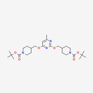 Bis(2-methyl-2-propanyl) 4,4'-[(6-methyl-2,4-pyrimidinediyl)bis(oxymethylene)]di(1-piperidinecarboxylate)