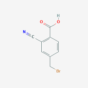 molecular formula C9H6BrNO2 B15130958 4-(Bromomethyl)-2-cyanobenzoic acid 