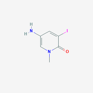 molecular formula C6H7IN2O B1513098 2(1H)-Pyridinone, 5-amino-3-iodo-1-methyl- 
