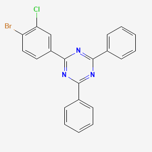 molecular formula C21H13BrClN3 B15131022 2-(4-Bromo-3-chlorophenyl)-4,6-diphenyl-1,3,5-triazine 