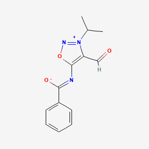 (Z)-N-(4-formyl-3-propan-2-yloxadiazol-3-ium-5-yl)benzenecarboximidate