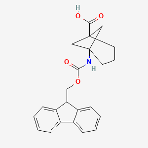 molecular formula C23H23NO4 B15131063 5-({[(9H-fluoren-9-yl)methoxy]carbonyl}amino)bicyclo[3.1.1]heptane-1-carboxylic acid 