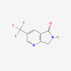 molecular formula C8H5F3N2O B15131069 5H-Pyrrolo[3,4-b]pyridin-5-one, 6,7-dihydro-3-(trifluoromethyl)- 