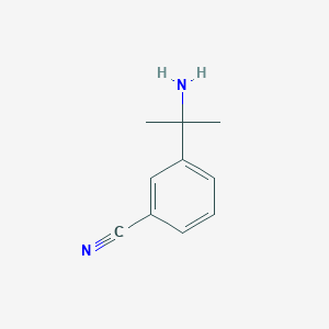 molecular formula C10H12N2 B15131090 3-(2-Aminopropan-2-YL)benzonitrile 