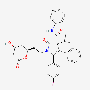 5-(4-Fluorophenyl)-2,3-dihydro-3-(1-methylethyl)-2-oxo-N,4-diphenyl-1-[2-tetrahydro-4-hydroxy-6-oxo-2H-pyran-2-yl]ethyl]-1H-pyrrole-3-carboxamide