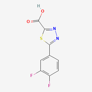 molecular formula C9H4F2N2O2S B15131212 5-(2,4-Difluorophenyl)-1,3,4-thiadiazole-2-ca rboxylic acid 