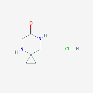 molecular formula C6H11ClN2O B15131233 4,7-Diazaspiro[2.5]octan-6-one hydrochloride CAS No. 1638761-35-9