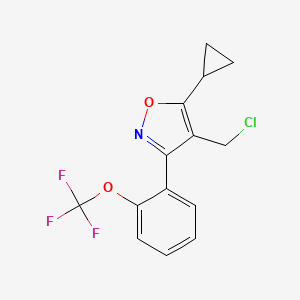 4-(Chloromethyl)-5-cyclopropyl-3-(2-(trifluoromethoxy)phenyl)isoxazole