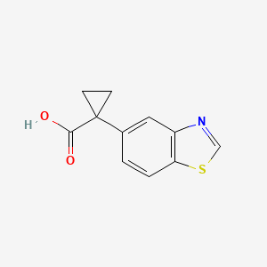 molecular formula C11H9NO2S B15131361 1-(5-Benzothiazoyl)cyclopropanecarboxylicacid 