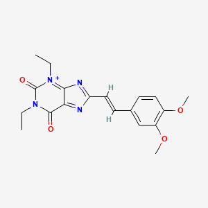 1H-Purine-2,6-dione, 8-[(1E)-2-(3,4-dimethoxyphenyl)ethenyl]-1,3-diethyl-3,9-dihydro-