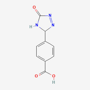 molecular formula C9H7N3O3 B15131398 4-(5-Oxo-3,4-dihydro-1,2,4-triazol-3-yl)benzoic acid 