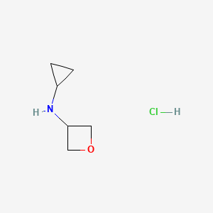 molecular formula C6H12ClNO B15131413 Cyclopropyl-oxetan-3-ylamine hydrochloride 