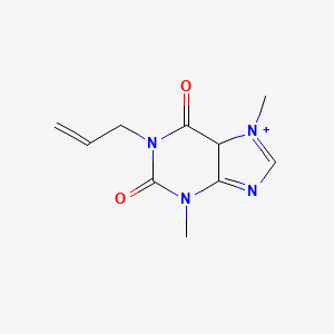 molecular formula C10H13N4O2+ B15131428 1-Allyl-3,7-dimethylxanthine 