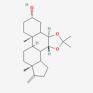 Androstane-3,6,7-triol, 17-methylene-, cyclic 6,7-(1-methylethylidene acetal), (3beta,5alpha,6alpha,7beta)-