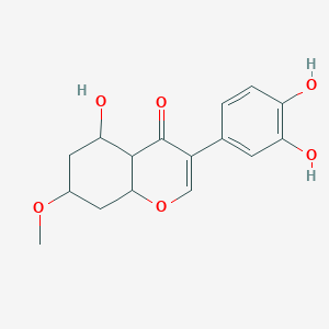 molecular formula C16H18O6 B15131494 3-(3,4-Dihydroxyphenyl)-5-hydroxy-7-methoxy-4a,5,6,7,8,8a-hexahydrochromen-4-one 