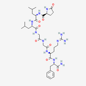 molecular formula C36H57N11O8 B15131498 L-Phenylalaninamide, 5-oxo-L-prolyl-L-leucyl-L-leucylglycylglycyl-L-arginyl-(9CI) 