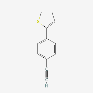 molecular formula C12H8S B15131516 2-(4-Ethynylphenyl)thiophene 