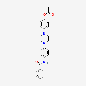 molecular formula C25H25N3O3 B15131579 [4-[4-(4-benzamidophenyl)piperazin-1-yl]phenyl] acetate CAS No. 1965309-71-0