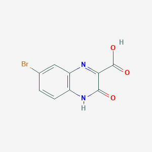 molecular formula C9H5BrN2O3 B1513158 7-Bromo-3-oxo-3,4-dihydroquinoxaline-2-carboxylic acid 