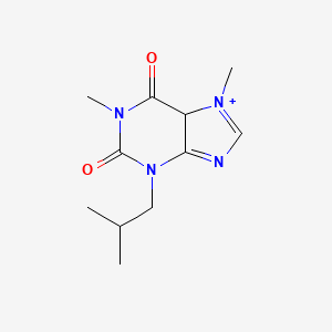 molecular formula C11H17N4O2+ B15131601 1,7-dimethyl-3-(2-methylpropyl)-5H-purin-7-ium-2,6-dione 