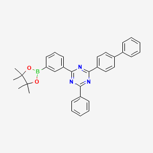 2-([1,1'-Biphenyl]-4-yl)-4-phenyl-6-(3-(4,4,5,5-tetramethyl-1,3,2-dioxaborolan-2-yl)phenyl)-1,3,5-triazine