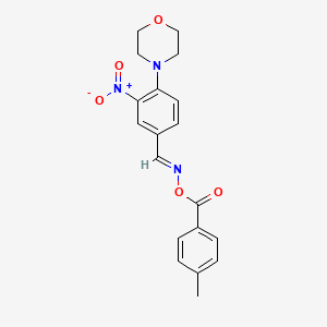 molecular formula C19H19N3O5 B15131616 (Z)-{[4-(morpholin-4-yl)-3-nitrophenyl]methylidene}amino 4-methylbenzoate 