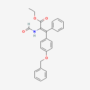 ethyl (Z)-2-formamido-3-phenyl-3-(4-phenylmethoxyphenyl)prop-2-enoate