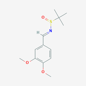 (R)-N-[(1E)-(3,4-dimethoxyphenyl)methylidene]-2-methylpropane-2-sulfinamide