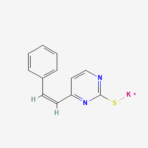 molecular formula C12H9KN2S B15131666 Potassium 4-styryl-2-pyrimidinethiolate 