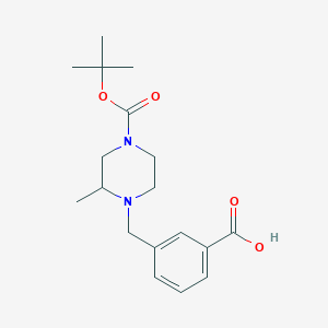 1-(3-Carboxyphenylmethyl)-2-methyl-4-boc-piperazine