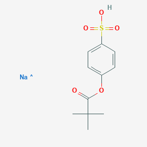 molecular formula C11H14NaO5S B15131749 4-[(2,2-Dimethylpropanoyl)oxy]benzenesulfonic acid sodium 